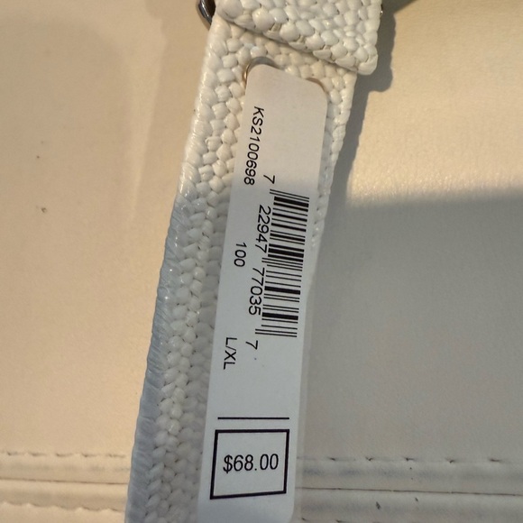 Kate Spade New York White Fabric Belt Size L/Xl NWT - Picture 4 of 4